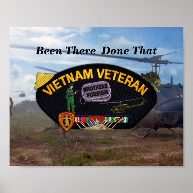 Vietnam Nam War Vets Veterans Patch Poster (Front)