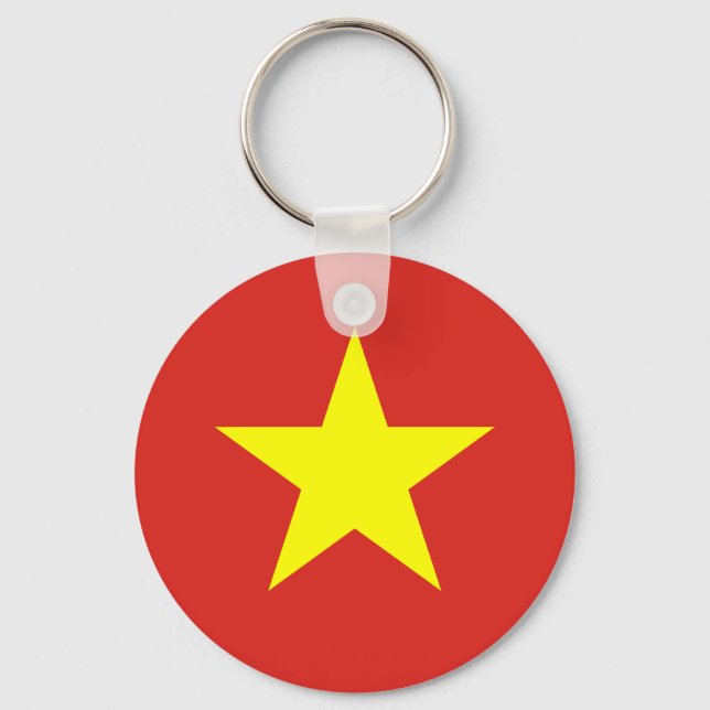 Vietnam National World Flag Key Ring (Front)