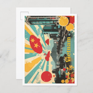 Vietnam Pop Art Travel Illustration Postcard