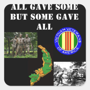 Vietnam Remembrance Square Sticker