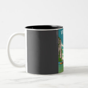 Vietnam Retro Vintage Minimal Country Travel Poste Two-Tone Coffee Mug