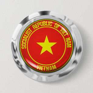 Vietnam Round Emblem 7.5 Cm Round Badge