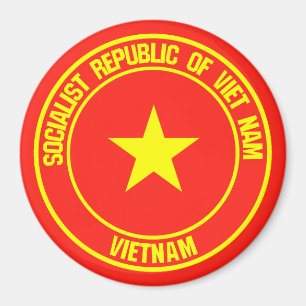 Vietnam Round Emblem Magnet