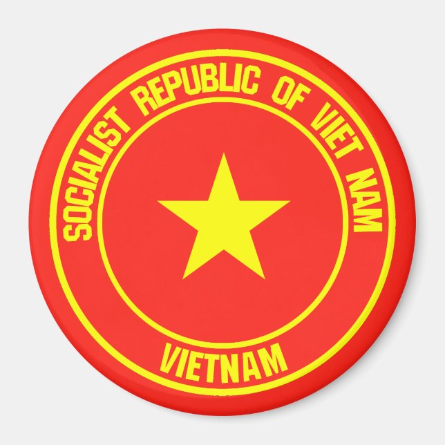 Vietnam Round Emblem Magnet (Front)