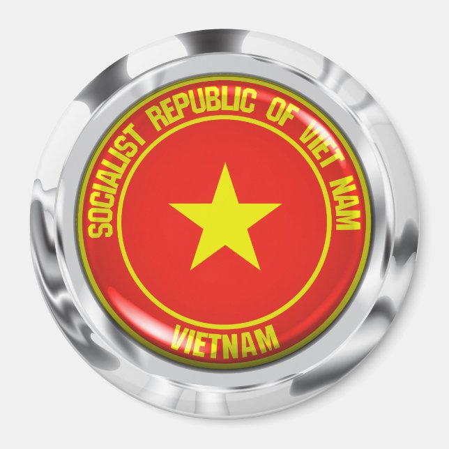 Vietnam Round Emblem Magnet (Front)