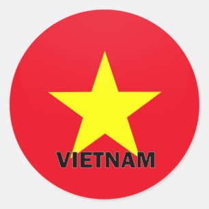 Vietnam Roundel quality Flag Classic Round Sticker