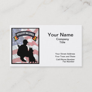 Vietnam Scout Dog Handler Business Cards