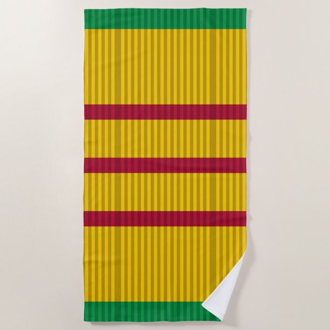 Vietnam Service Medal ribbon Beach Towel (Front)
