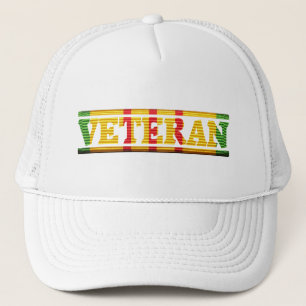 Vietnam Service Ribbon Veteran Mesh-Back Hat