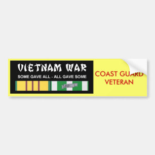 VIETNAM SERVICE RIBBONS - COAST GUARD VET BUMPER STICKER