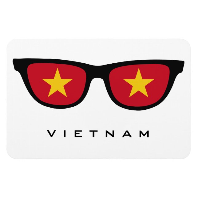 Vietnam Shades custom text & colour magnet (Horizontal)