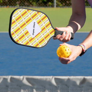 Vietnam South Vietnamese Flag Tiled Personalised Pickleball Paddle