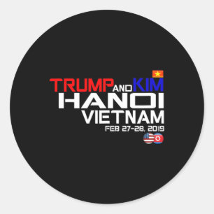 Vietnam Suummit Kim And Trump T Shirt  Classic Round Sticker