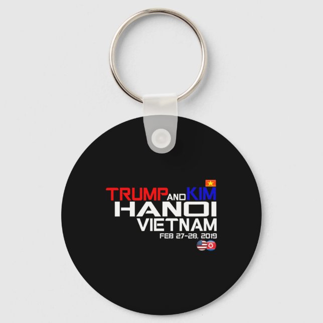 Vietnam Suummit Kim And Trump T Shirt  Key Ring (Front)