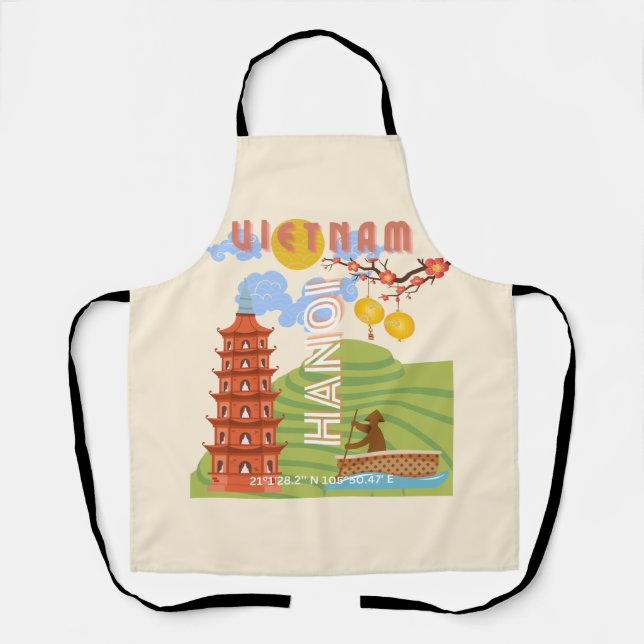 Vietnam Travel Art Apron (Front)