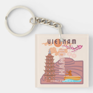 Vietnam Travel Art Key Ring