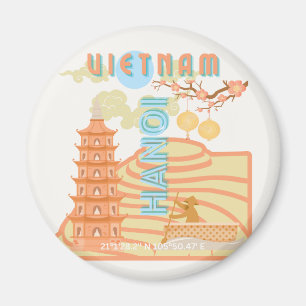 Vietnam Travel Art Magnet