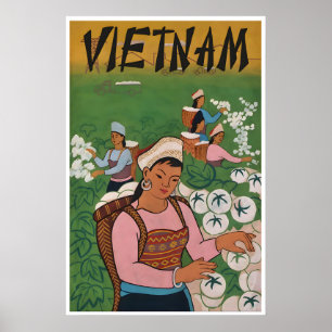 Vietnam Travel Poster Vietnamese Art Food Print
