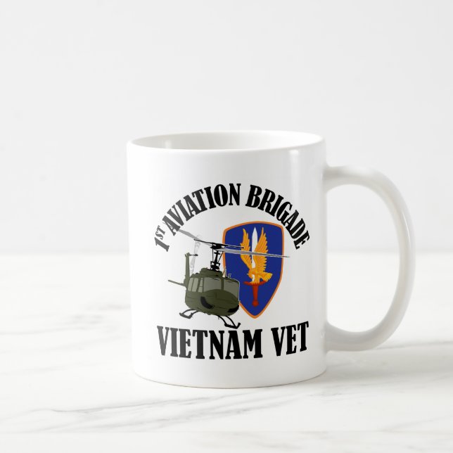 Vietnam Vet - 1st AVN BDE UH-1 Coffee Mug (Right)