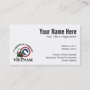 Vietnam Vet - 1st Log Cmd Business Card