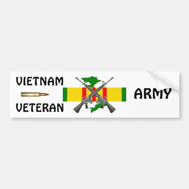 Vietnam Vet ARMY Bumper Sticker (Front)