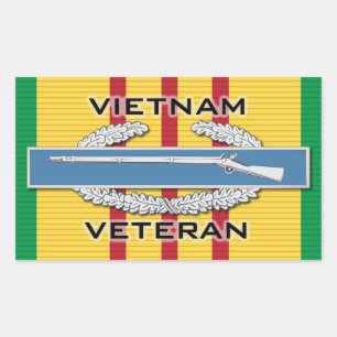 Vietnam Vet CIB Rectangular Sticker