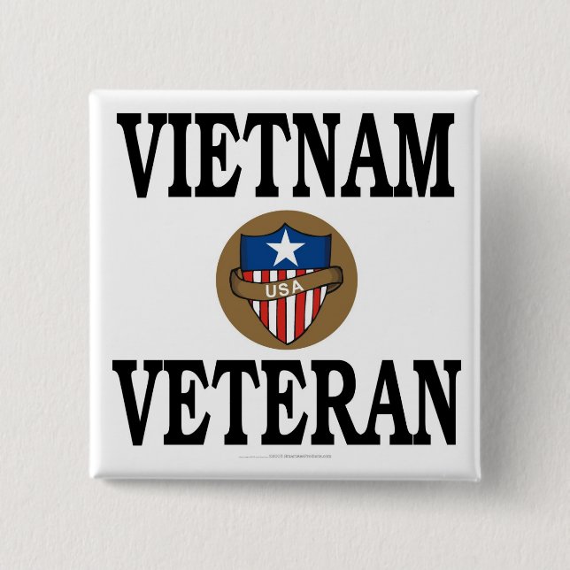 Vietnam veteran 15 cm square badge (Front)