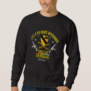 Vietnam Veteran 1st Cavalry Division Patriotic Vet Sweatshirt