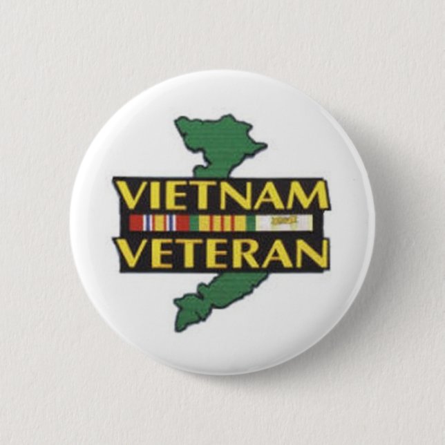 Vietnam Veteran 6 Cm Round Badge (Front)