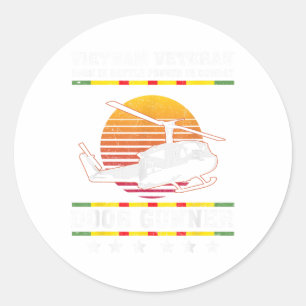 Vietnam Veteran Born In Battle Proven In Combat Do Classic Round Sticker