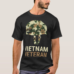 Vietnam Veteran Camo Helmet T-Shirt
