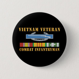 Vietnam Veteran - Cbt Infantryman w CIB VN SVC 6 Cm Round Badge