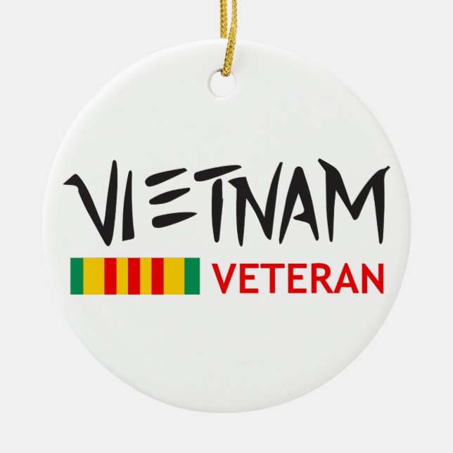 Vietnam Veteran Ceramic Ornament (Front)