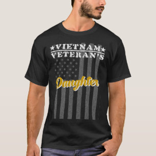 Vietnam Veteran Daughter Apparel American Flag T-Shirt