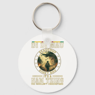 Vietnam Veteran Di Di Mau, Vietnam War Memory, Mem Key Ring