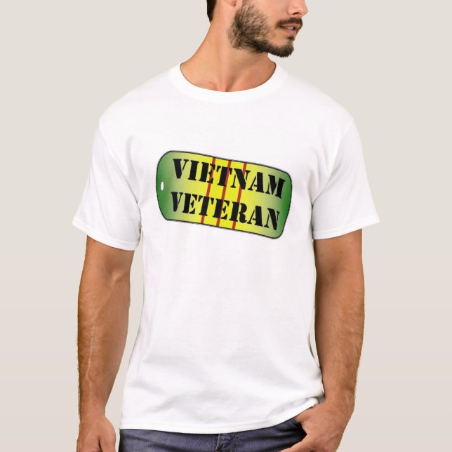Vietnam Veteran Dogtag Service Medal T-Shirt (Front)