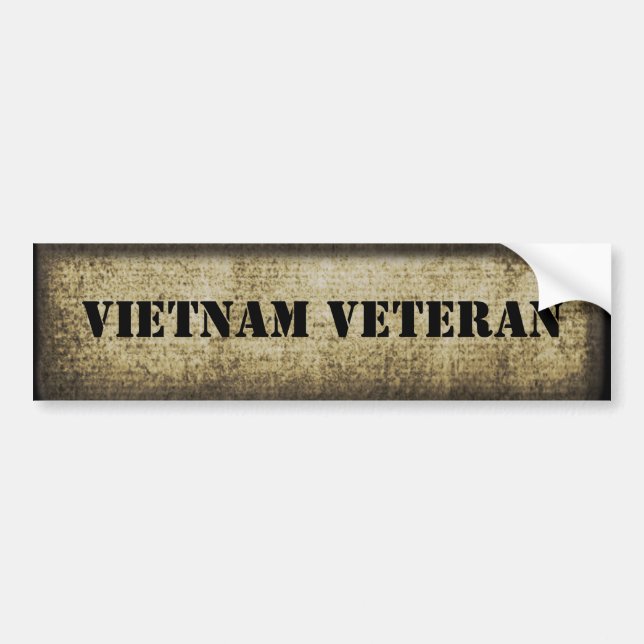 Vietnam Veteran Military Bumper Sticker (Front)