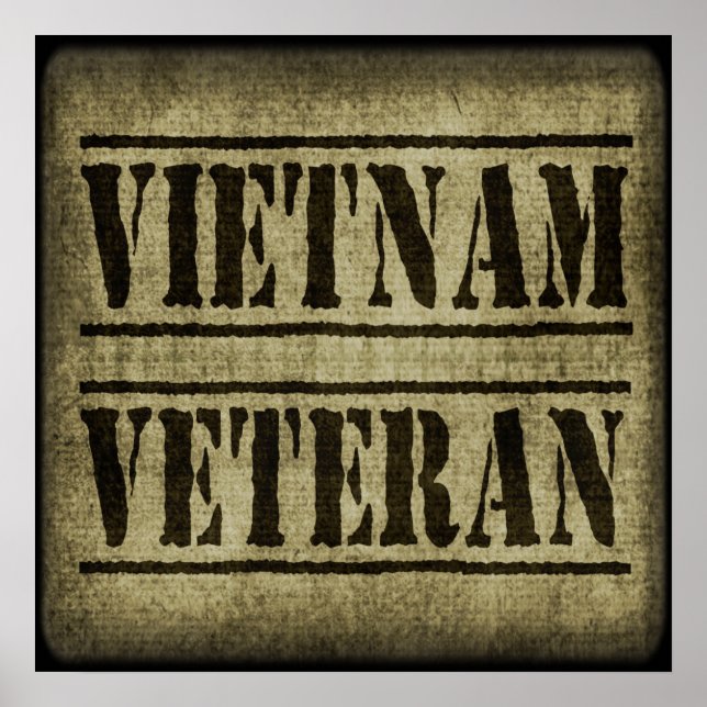 Vietnam Veteran Military Poster (Front)