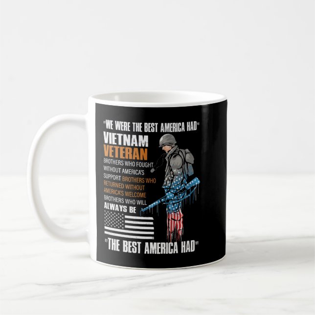 Vietnam Veteran Patriotic Army Combat Premium  Coffee Mug (Left)