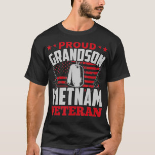 Vietnam Veteran  Proud Grandson Tees Men Kids Boys