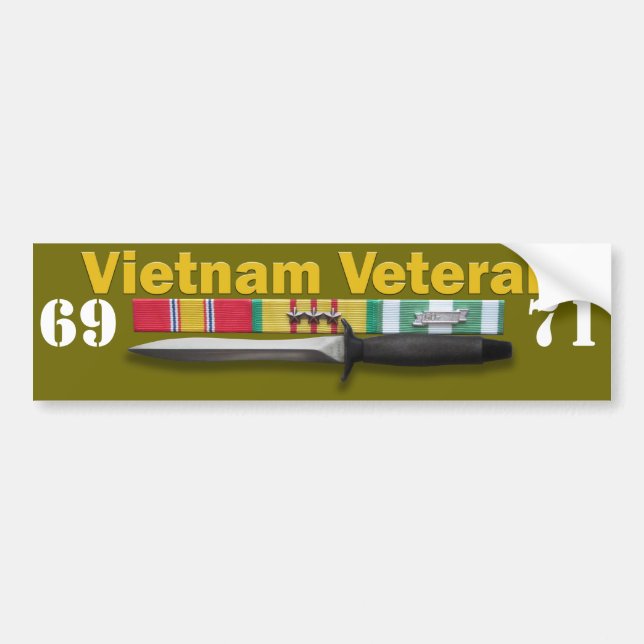 Vietnam Veteran Service  - Bumper Sticker (Front)