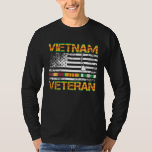 Vietnam Veteran US Flag Gift Vietnam War Vet Tee