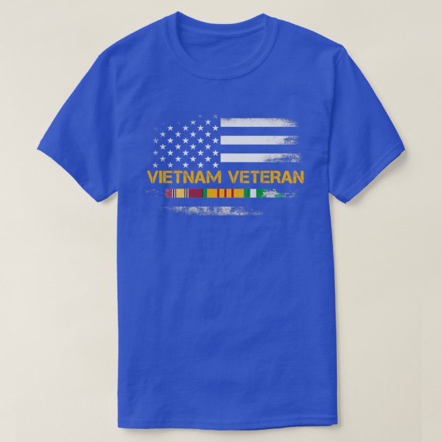 Vietnam Veteran US Flag T Gift Vietnam War Vet T-Shirt (Design Front)