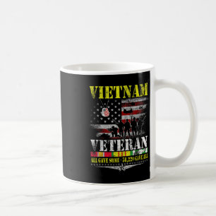 Vietnam Veteran Vintage Flag Memorial Veterans Coffee Mug
