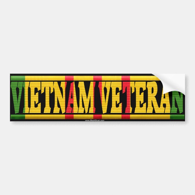 Vietnam Veteran VSM Ribbon Bumper Sticker (Front)