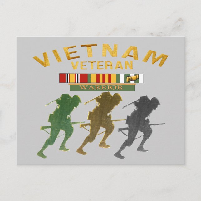 Vietnam Veteran Warrior cards, posters, paper item Postcard (Front)