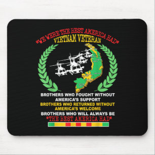 Vietnam Veteran We Were The America Had Map Helico Mouse Pad