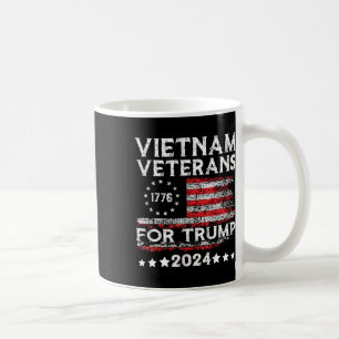 Vietnam Veterans For Trump 2025 American Flag 4th Coffee Mug