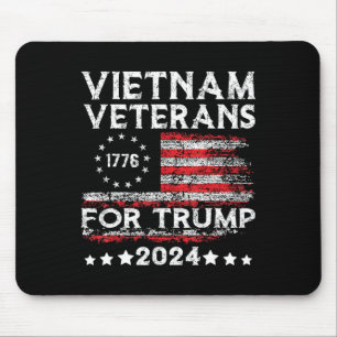 Vietnam Veterans For Trump 2025 American Flag 4th Mouse Pad