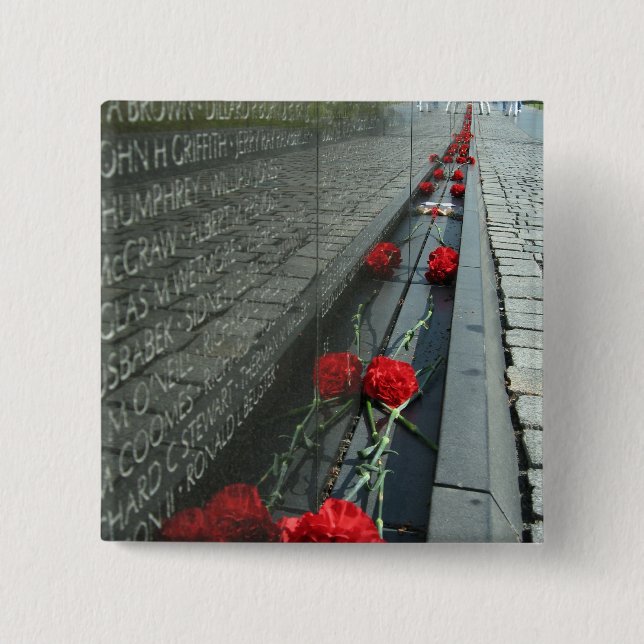 Vietnam veterans Memorial Wall 15 Cm Square Badge (Front)